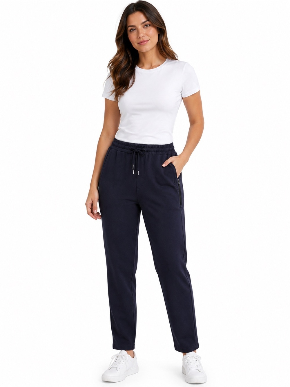 Quince Supersoft Fleece Sweatpants Navy Size L Tencel Modal Jogger Lounge